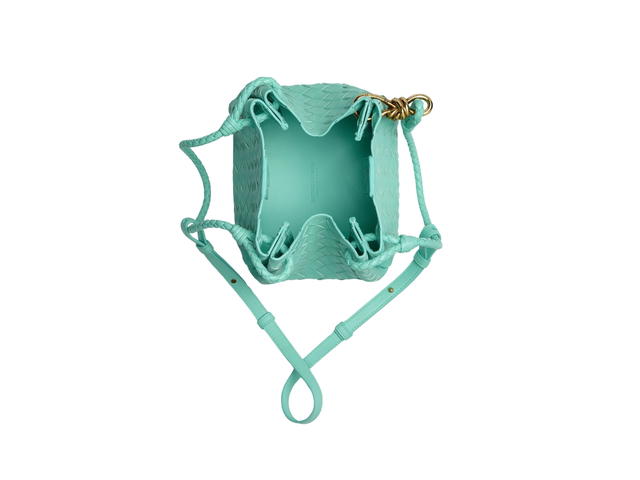 Bottega Veneta Bottega Veneta Small Parachute In Lambskin With Brass Finish Hardware Green Oasis - view 4