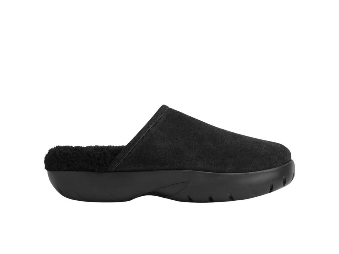 Bottega Veneta Bottega Veneta Snap Slipper In Shearling Calfskin Black (W)