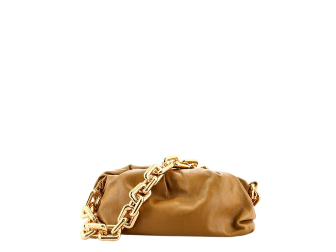 Bottega Veneta Bottega Veneta The Chain Pouch In Leather With Gold Finish Hardware Brown