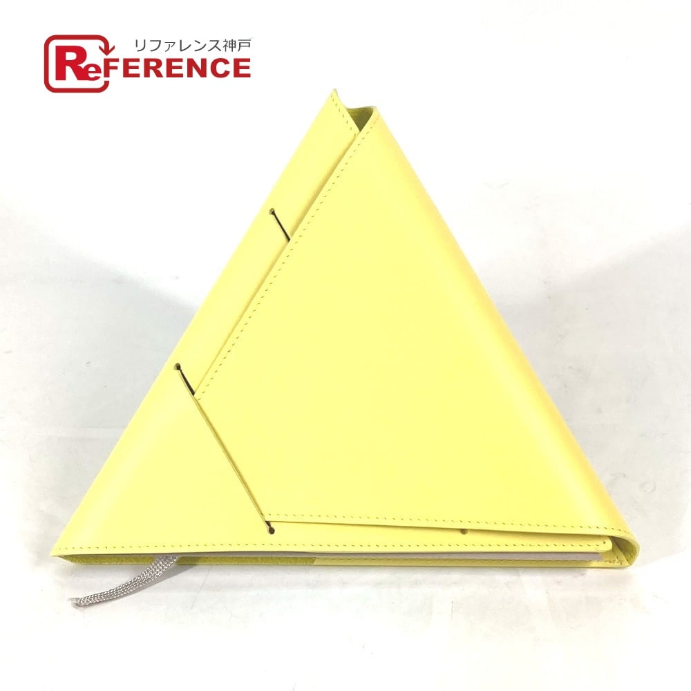 Bottega Veneta BOTTEGA VENETA Triangle Memo pad Stationery Note cover Leather yellow