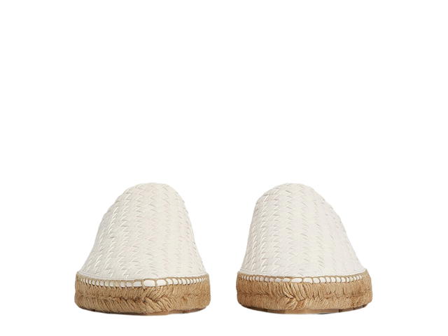 Bottega Veneta Bottega Veneta Tubular Intreccio Leather Espadrilles White - view 3