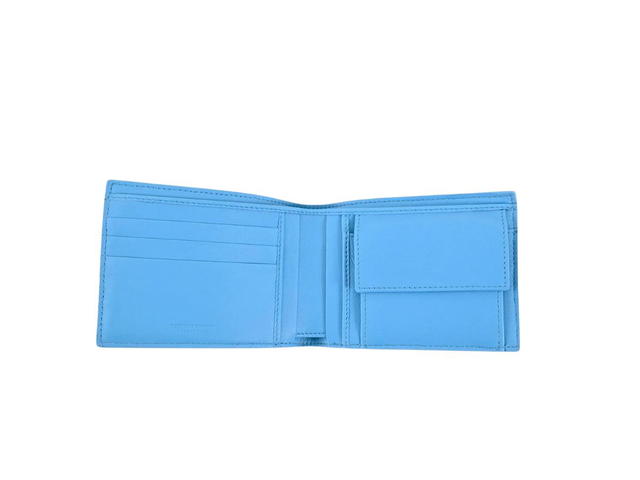 Bottega Veneta Bottega Veneta Wallet 4 Cards With Coin Pocket Light Blue - view 2