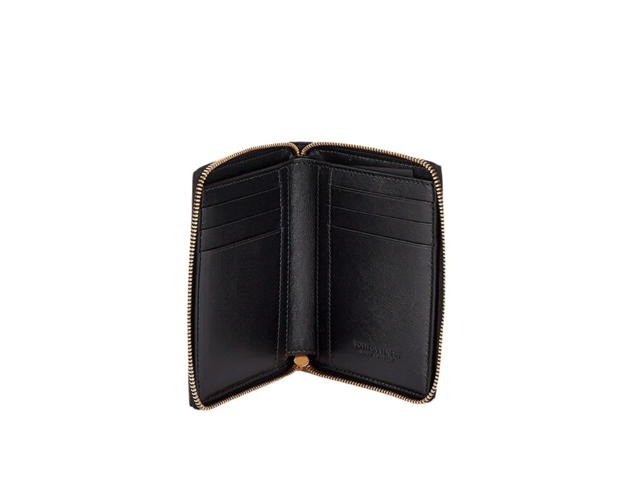 Bottega Veneta Bottega Veneta Zip Around Wallet In Black Leather 6 card slots - view 3