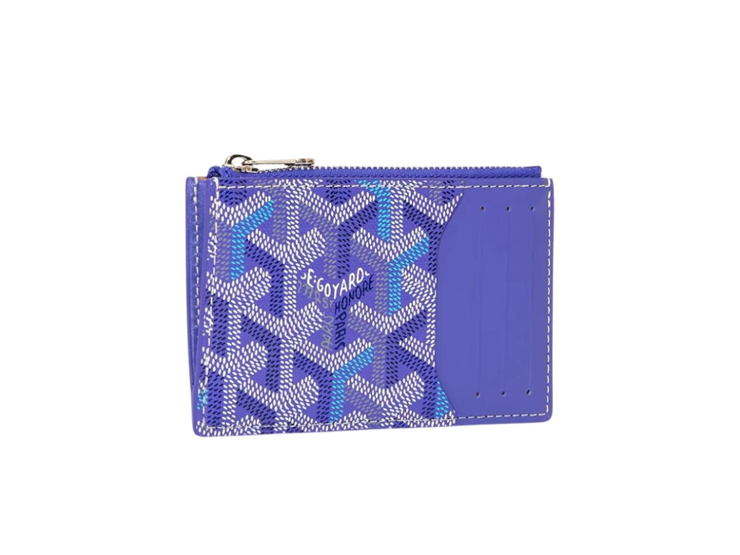 Goyard Goyard Bourbon Zipped Card Holder Multicoloured Blueberry Purple