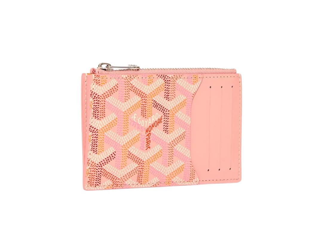 Goyard Goyard Bourbon Zipped Card Holder Multicoloured Powder Pink