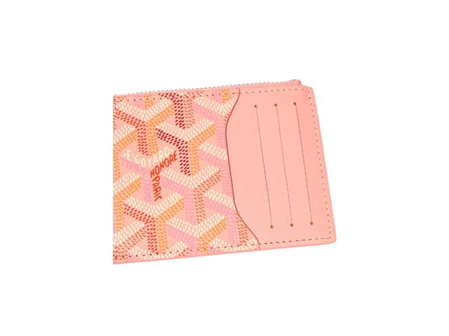 Goyard Goyard Bourbon Zipped Card Holder Multicoloured Powder Pink - view 3