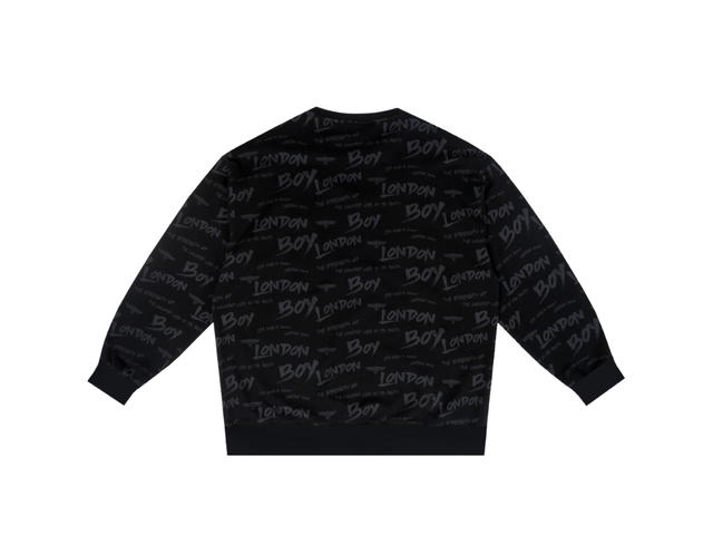 Boy London Boy London Boy Grey Text Repeat Black - view 2