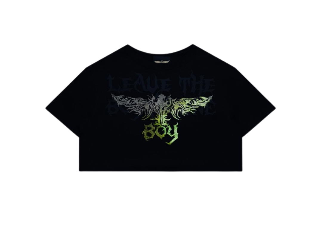 Boy London Boy London Crop Top Bat X Eagle Night Collection Black (W)