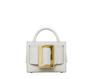 Buy Boyy Bobby 18 In Grained Calfskin Leather With Epsom Metallic Gold Buckle Blanco at Sasom – Authentic and Ready to Ship
