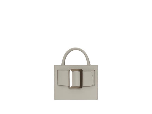 Boyy Boyy Bobby 23 Epsom In Grained Calfskin Leather With Shiny Metal Buckle Hummus - view 1