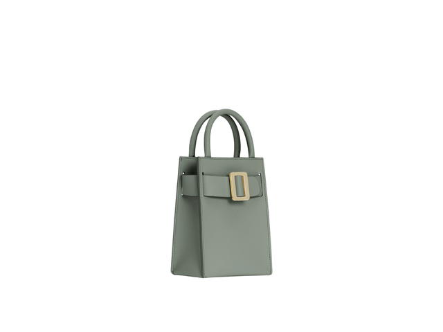 Boyy Boyy Bobby Tourist Epsom In Grained Calfskin With Gold Metal Buckle Celadon - view 3