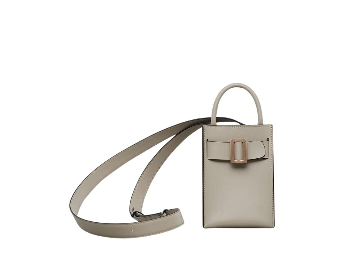 Boyy Boyy Bobby Tourist Gold Buckle In Calfskin Leather With Metal Hardware Tortora