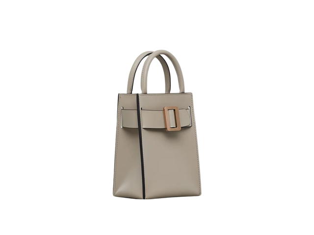 Boyy Boyy Bobby Tourist Gold Buckle In Calfskin Leather With Metal Hardware Tortora - view 3