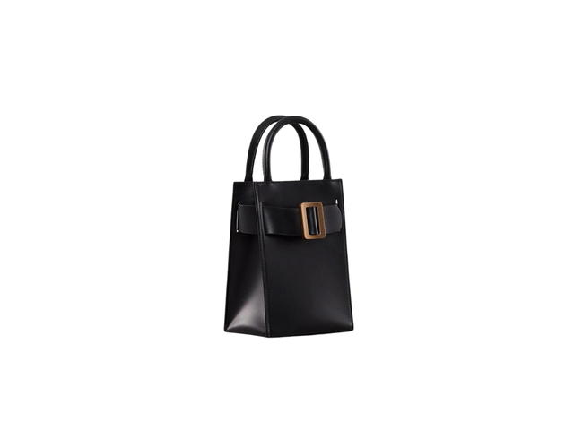 Boyy Boyy Bobby Tourist In Calfskin Leather Gold Buckle Black - view 3