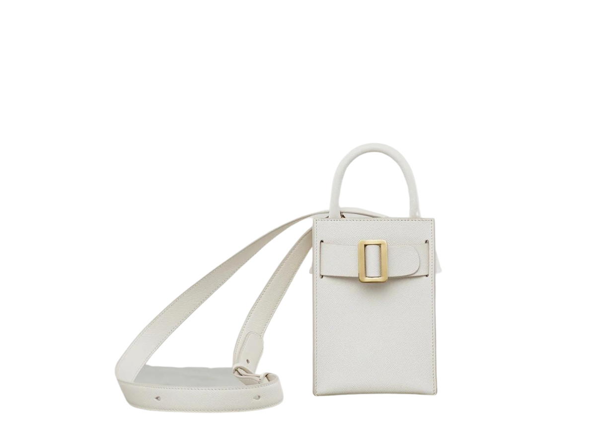 Boyy Boyy Bobby Tourist In Calfskin With Epsom Metallic Gold Buckle Blanco