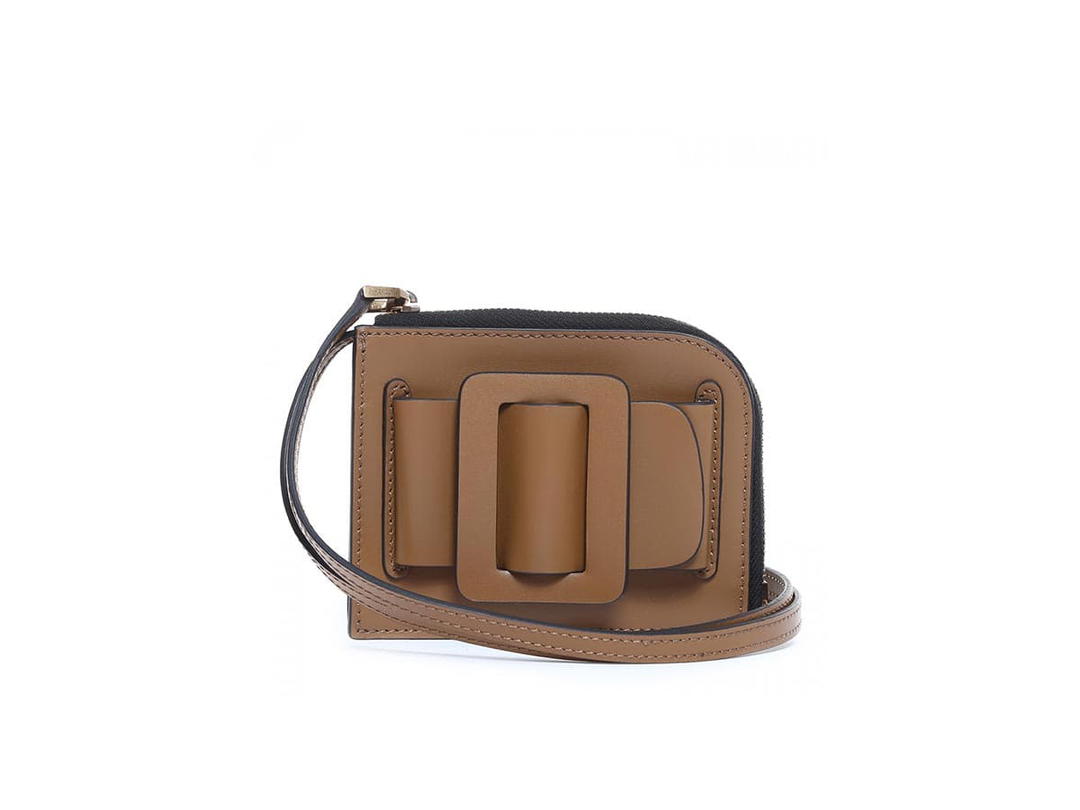 Boyy Boyy Buckle Card Holder With Strap Tobacco