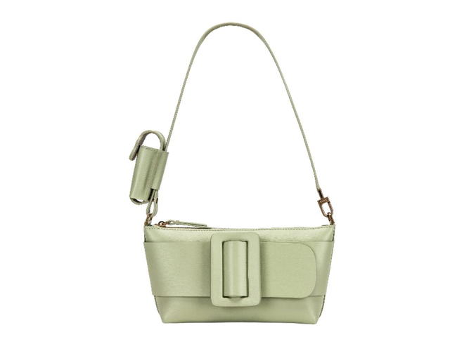 Boyy Boyy Buckle Pouchette Shoulder Bag In Calfskin Leather With Gold-Tone Metal Hardware Pistachio - view 1