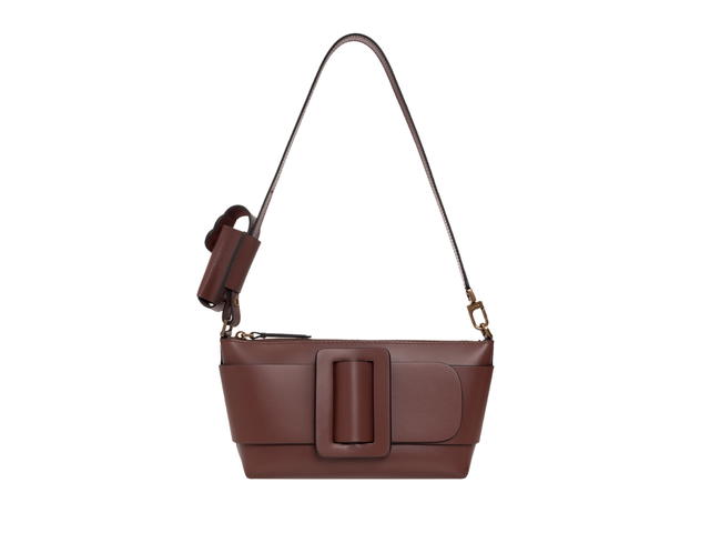 Boyy Boyy Buckle Pouchette Shoulder Bag In Calfskin Leather With Gold-tone Metal Hardware Burgundy - view 1