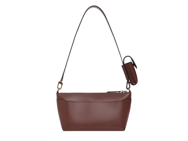 Boyy Boyy Buckle Pouchette Shoulder Bag In Calfskin Leather With Gold-tone Metal Hardware Burgundy - view 2