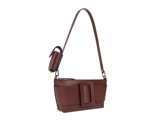 Boyy Boyy Buckle Pouchette Shoulder Bag In Calfskin Leather With Gold-tone Metal Hardware Burgundy - view 3