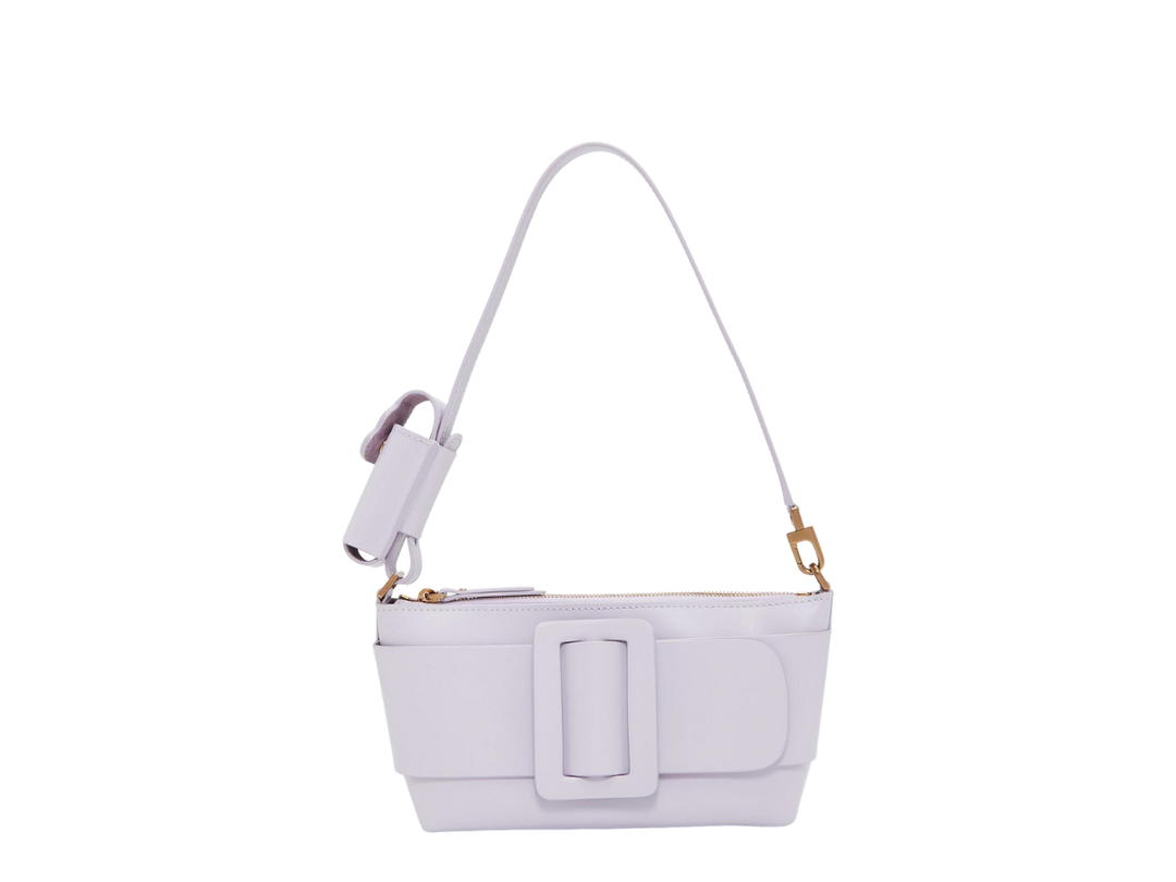 Boyy Boyy Buckle Pouchette Shoulder Bag In Calfskin Leather With Gold-Tone Metal Hardware Thistle