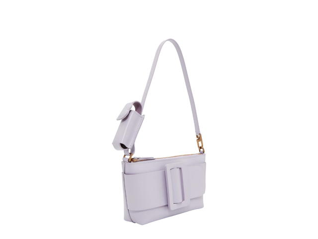 Boyy Boyy Buckle Pouchette Shoulder Bag In Calfskin Leather With Gold-Tone Metal Hardware Thistle - view 3