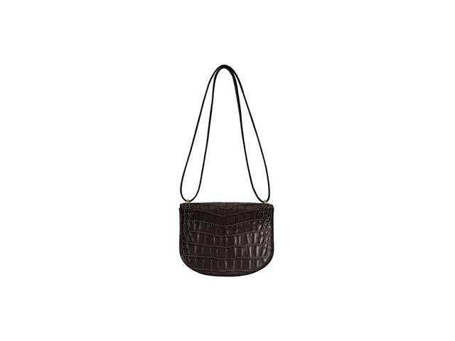 Boyy Boyy Buckle Saddle In Croc-Embossed Calfskin Leather With Metal Buckle And Leather Belt Espresso Black - view 4