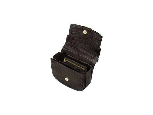 Boyy Boyy Buckle Saddle In Croc-Embossed Calfskin Leather With Metal Buckle And Leather Belt Espresso Black - view 5
