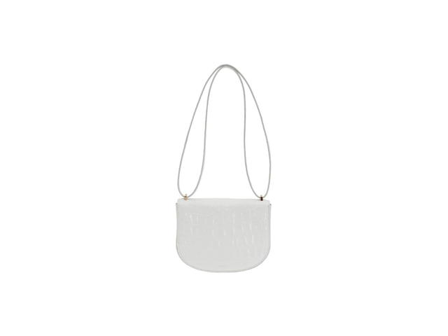 Boyy Boyy Buckle Saddle In Croc-Embossed Calfskin Leather With Metal Buckle And Leather Belt Glacier - view 4