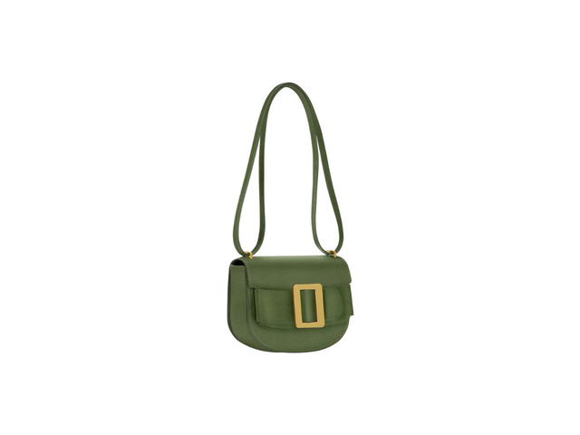 Boyy Boyy Buckle Saddle In Epsom Grained Calfskin Leather With Metal Buckle And Leather Belt Avocado - view 2