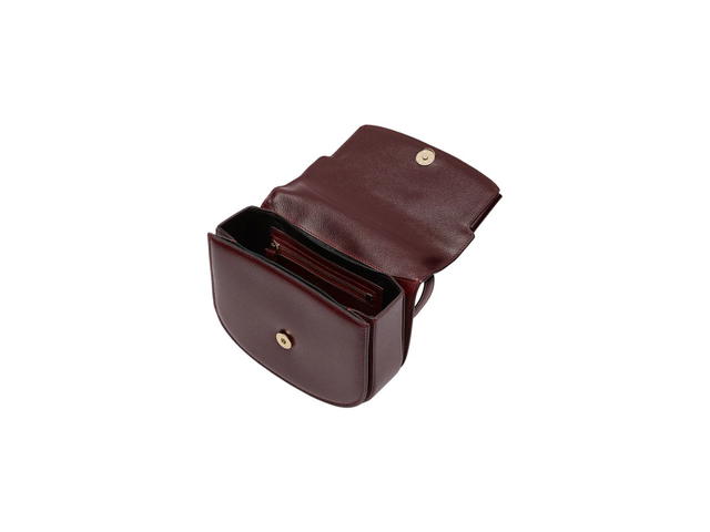 Boyy Boyy Buckle Saddle In Epsom Grained Calfskin Leather With Metal Buckle And Leather Belt Cherry - view 5