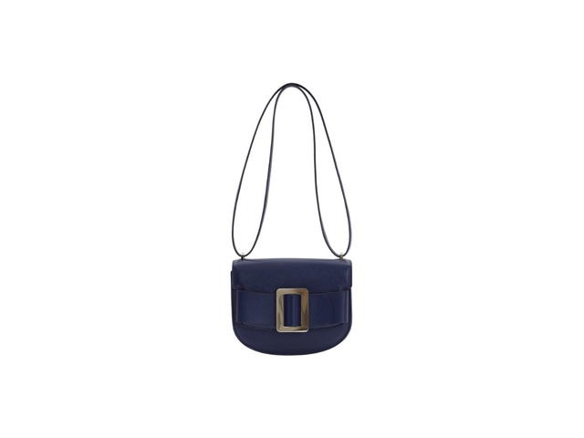 Boyy Boyy Buckle Saddle In Epsom Grained Calfskin Leather With Metal Buckle And Leather Belt Etruria Blue - view 1