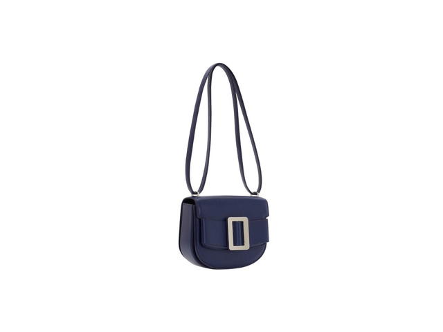 Boyy Boyy Buckle Saddle In Epsom Grained Calfskin Leather With Metal Buckle And Leather Belt Etruria Blue - view 2