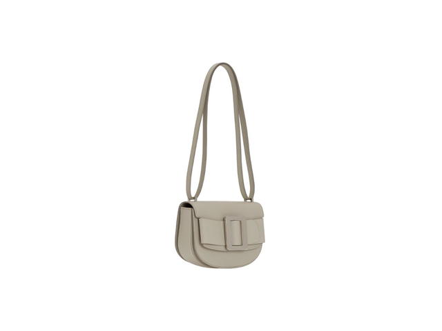 Boyy Boyy Buckle Saddle In Epsom Grained Calfskin Leather With Metal Buckle And Leather Belt Hummus - view 2