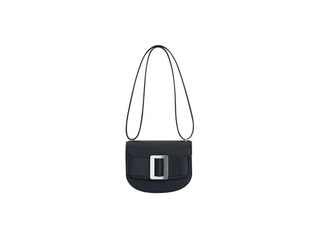 Boyy Boyy Buckle Saddle In Epsom Grained Calfskin Leather With Metal Buckle And Leather Belt Midnight - view 1