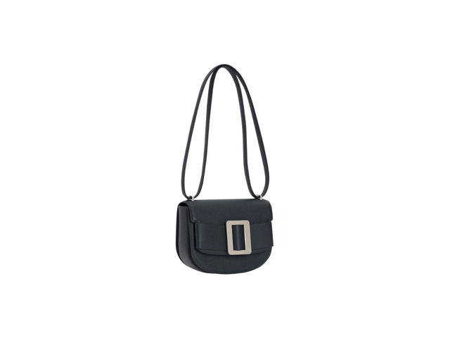 Boyy Boyy Buckle Saddle In Epsom Grained Calfskin Leather With Metal Buckle And Leather Belt Midnight - view 2