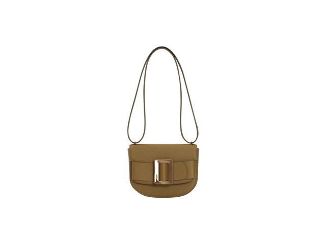 Boyy Boyy Buckle Saddle In Epsom Grained Calfskin Leather With Metal Buckle And Leather Belt Nutmeg - view 1