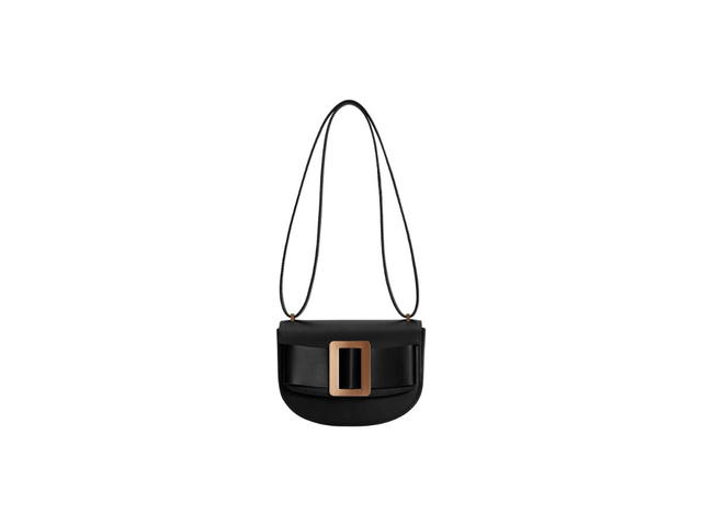 Boyy Boyy Buckle Saddle In Palmellato Calfskin Leather With Metal Buckle And Leather Belt Black - view 1