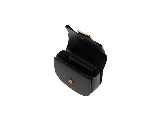 Boyy Boyy Buckle Saddle In Palmellato Calfskin Leather With Metal Buckle And Leather Belt Black - view 5