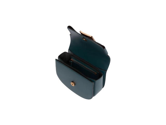 Boyy Boyy Buckle Saddle In Palmellato Calfskin Leather With Metal Buckle And Leather Belt Ocean - view 5