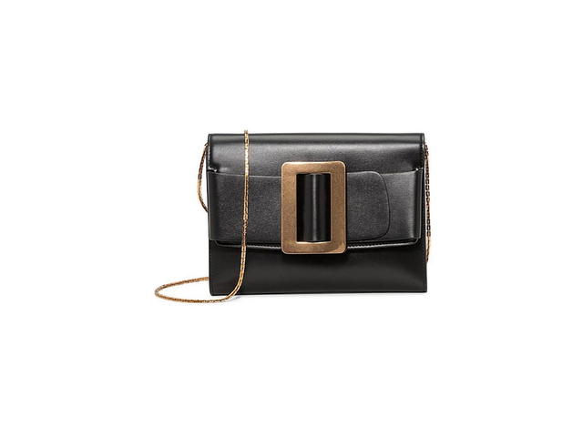Boyy Boyy Buckle Travel Case In Leather With Gold Buckle Black - view 1