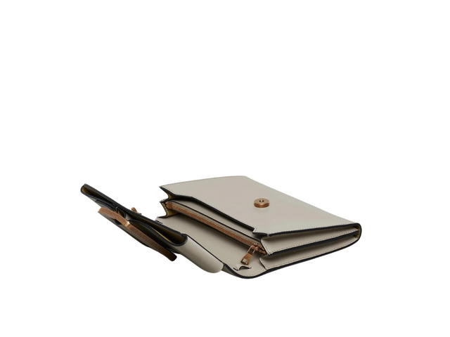 Boyy Boyy Buckle Travel Case In Calfskin Leather With Gold Buckle Tortora - view 2