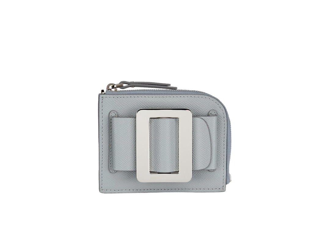 Boyy Boyy Card Holder Leather Buckle Ice Grey