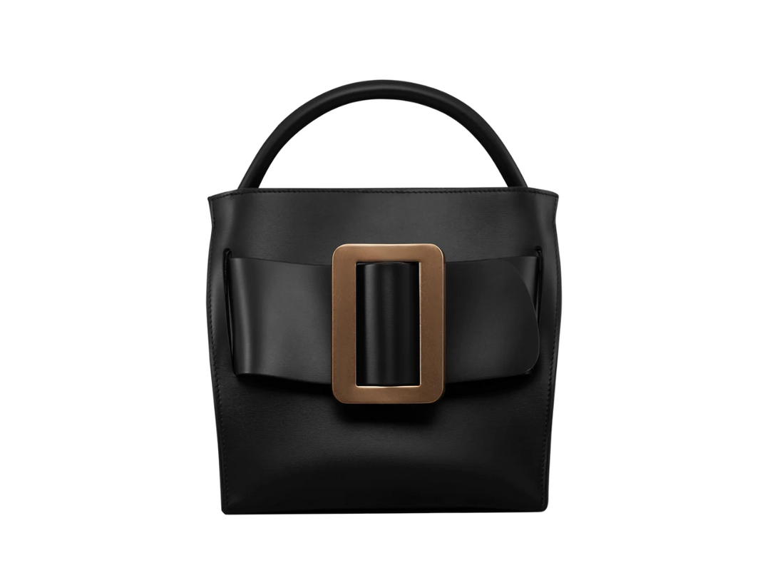 Boyy Boyy Devon 21 In Palmellato Calfskin Leather With Gold Metal Buckle Hardware Black