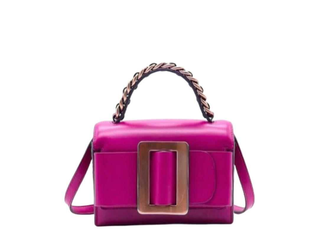 Boyy Boyy Fred 19 Chain And Leather Belted Top-Handle Bag Purple