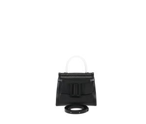 Boyy Boyy Karl 24 Top Handle Bag Fabric and Leather With Removable Black