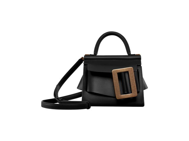 Boyy Boyy Karl 19 In Palmellato Calfskin Leather With Gold Metal Buckle Black - view 3