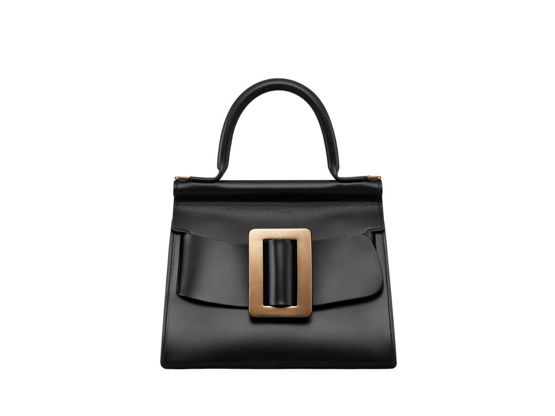 Boyy Boyy Karl 24 In Palmellato Calfskin Leather With Gold Metal Buckle Black