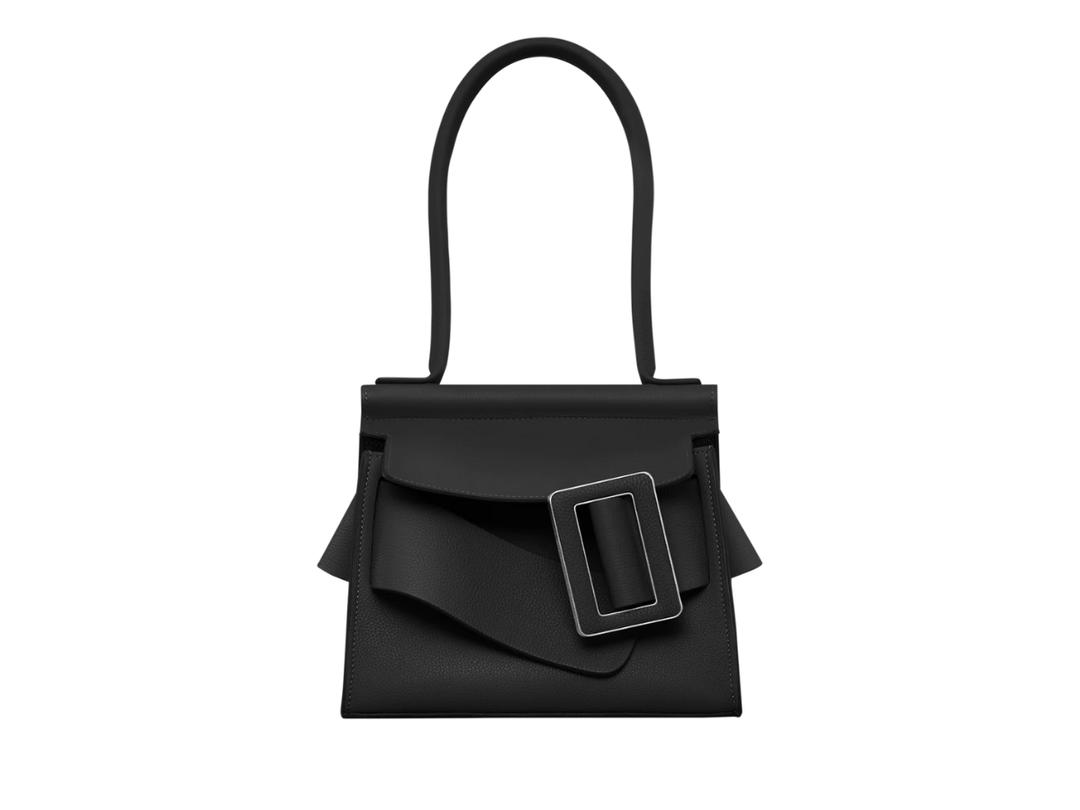 Boyy Boyy Karl 24 Soft In Supple Natural Grain Calfskin Leather With Metal And Leather Buckle Black