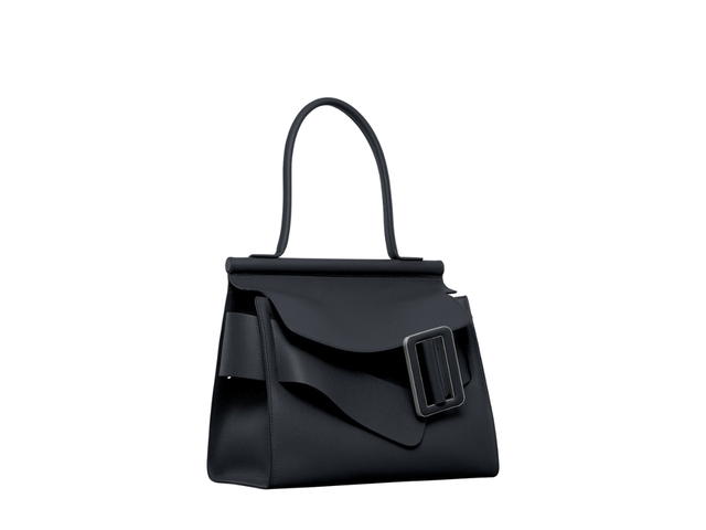 Boyy Boyy Karl Soft In Supple Natural Grain Calfskin Leather With Metal And Leather Buckle Midnight - view 2